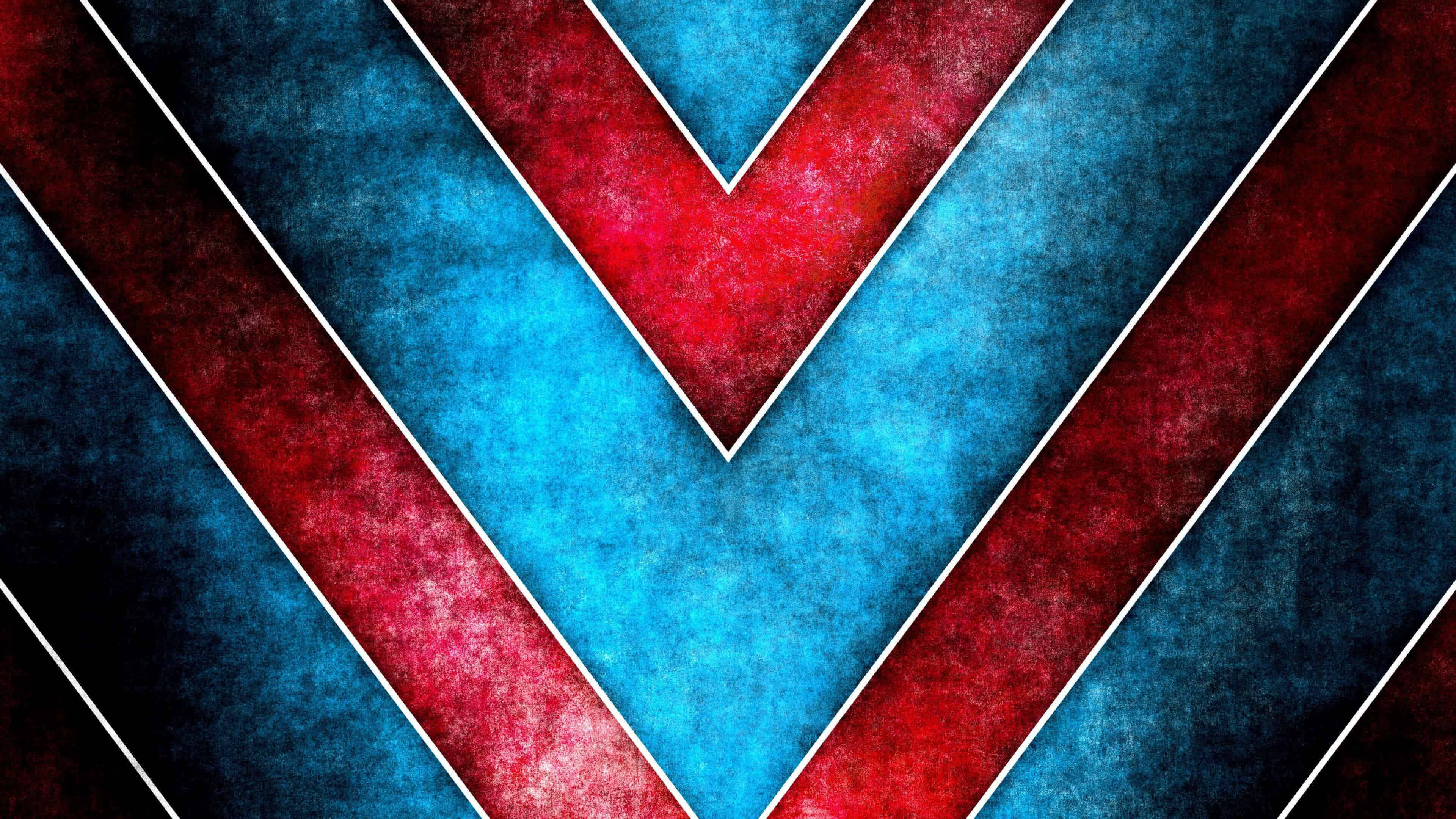 Red And Blue Triangle Pattern UHD 4K Wallpaper | Pixelz