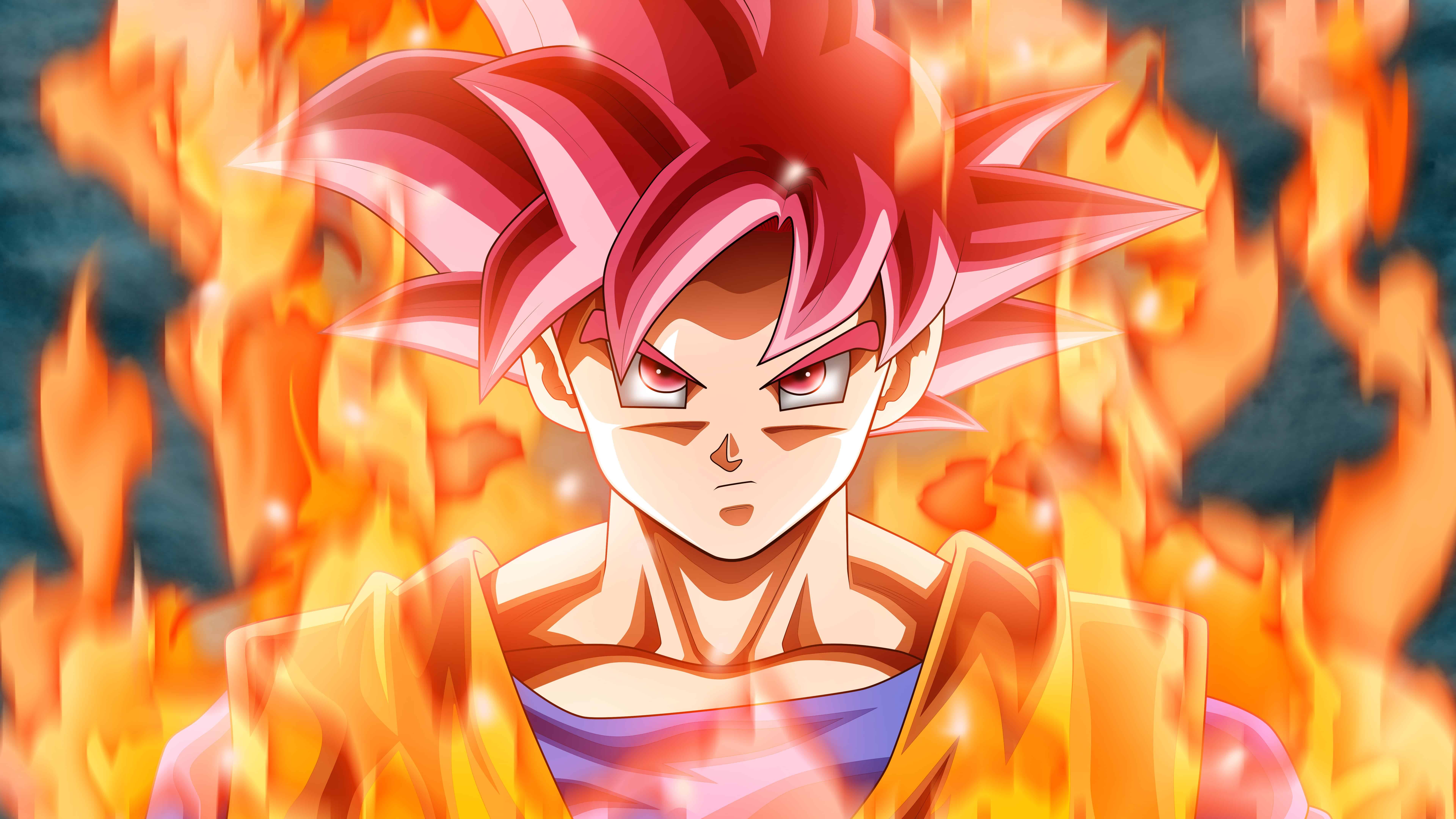 Dragon Ball Super Saiyan God UHD 8K Wallpaper | Pixelz