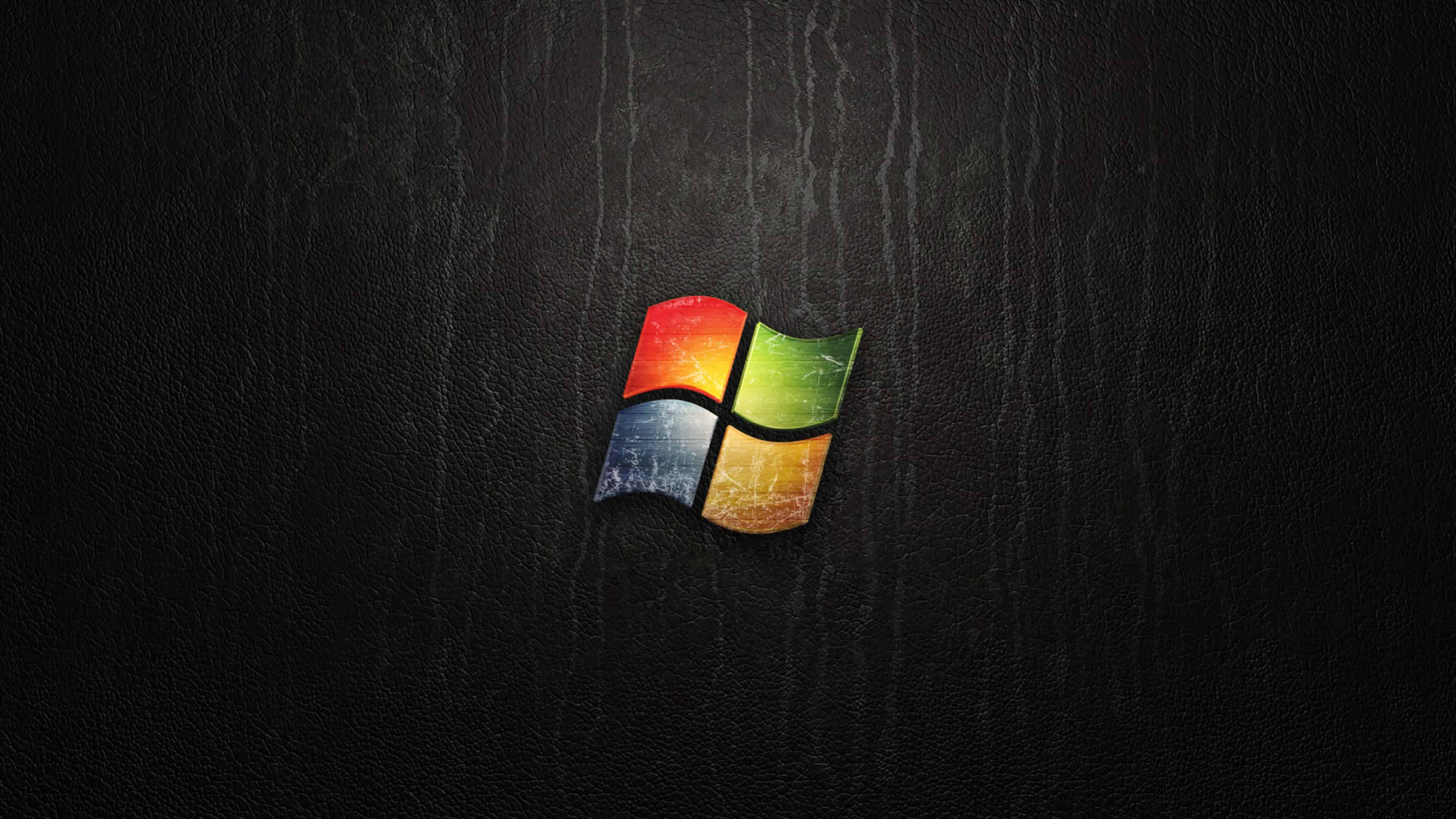 Microsoft Windows Logo Black Background UHD 4K Wallpaper Pixelz