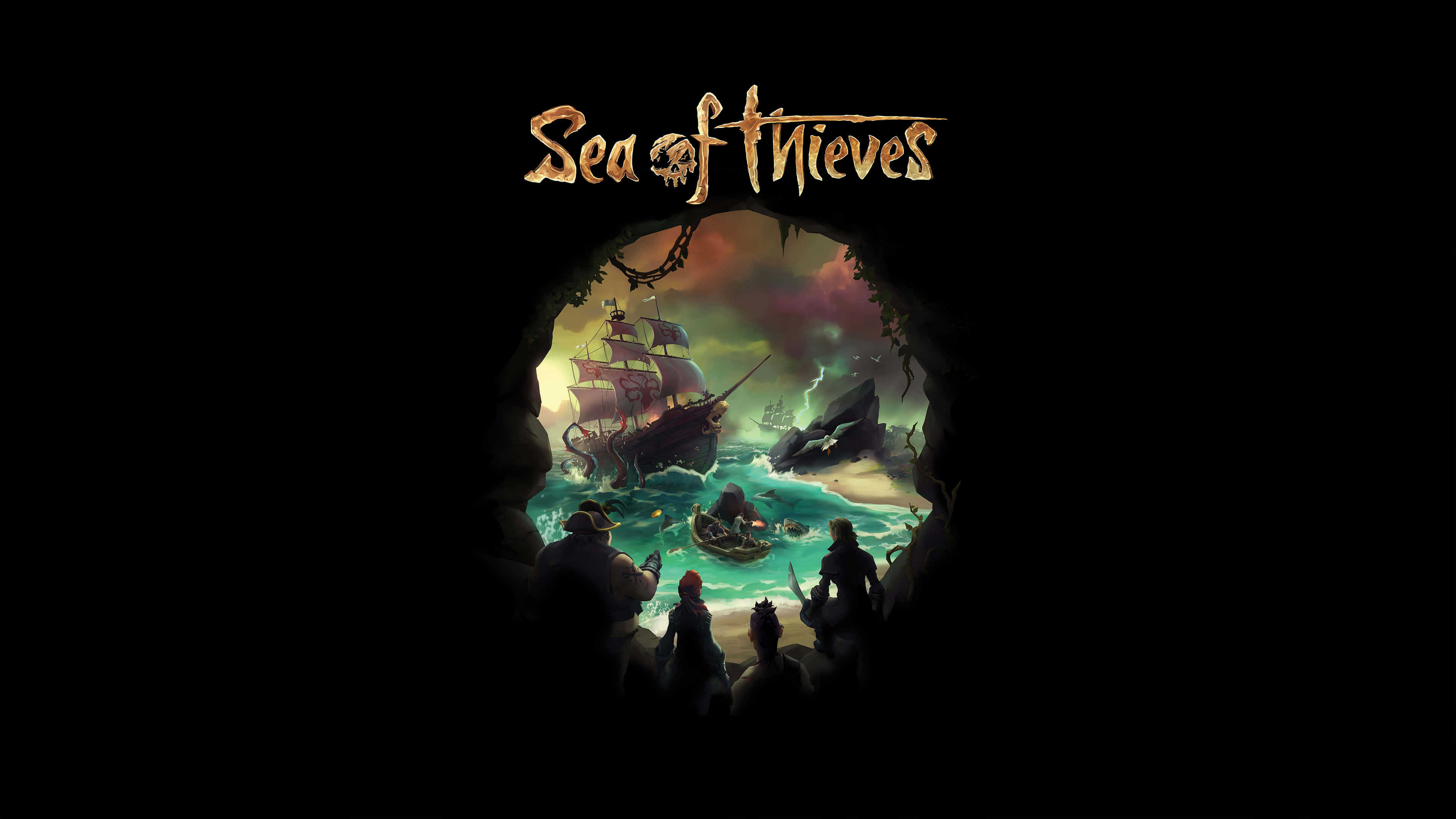 sea of thieves logo uhd 4k wallpaper