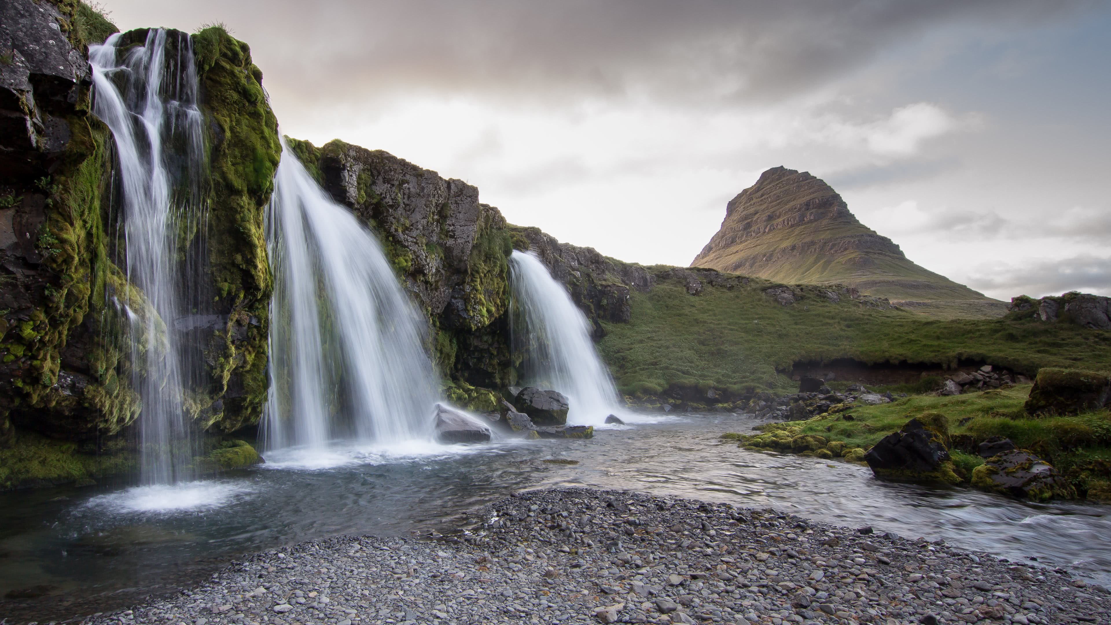 Iceland Waterfall Kirkjufell Mountain Uhd 4k Wallpaper Pixelz