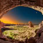sandstone arch arches national park utah united states 4k wallpaper