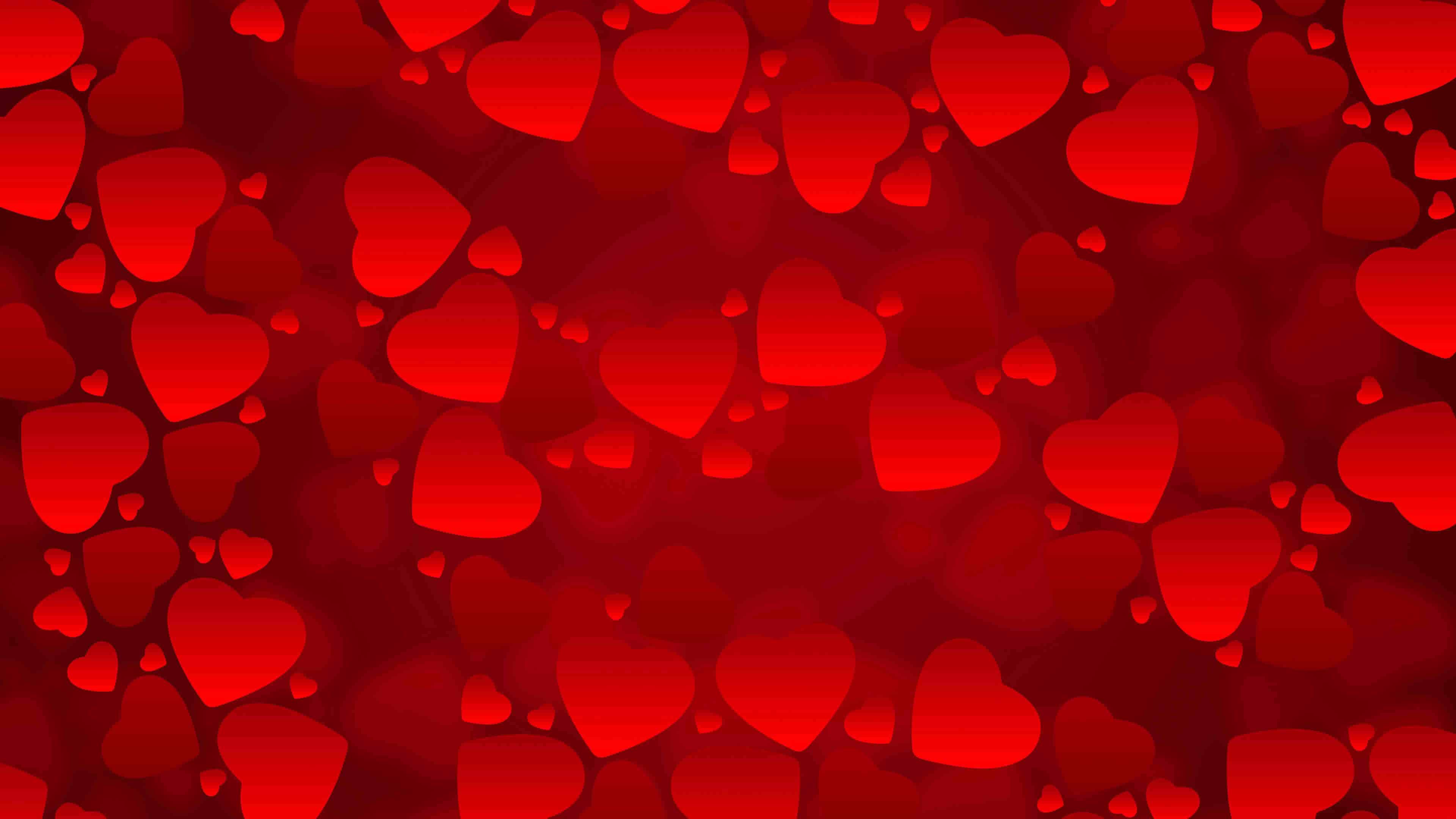 Red Valentines Heart Background UHD 4K Wallpaper | Pixelz