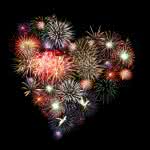 fireworks heart uhd 8k wallpaper