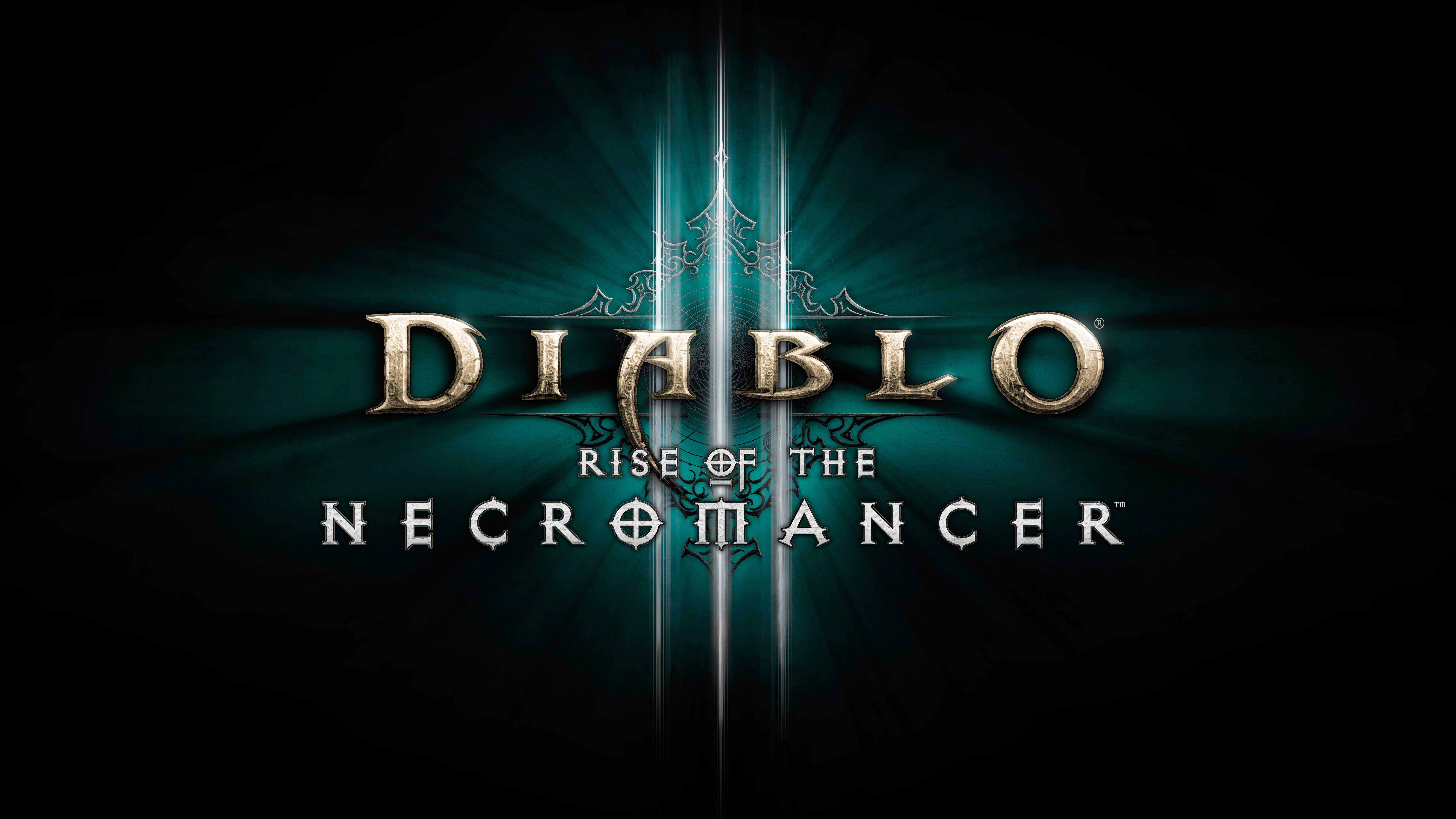 diablo 3 rise of the necromancer logo uhd 8k wallpaper
