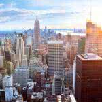 new york cityscape sunrise uhd 8k wallpaper