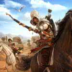 assassins creed origins bayek on horseback uhd 8k wallpaper