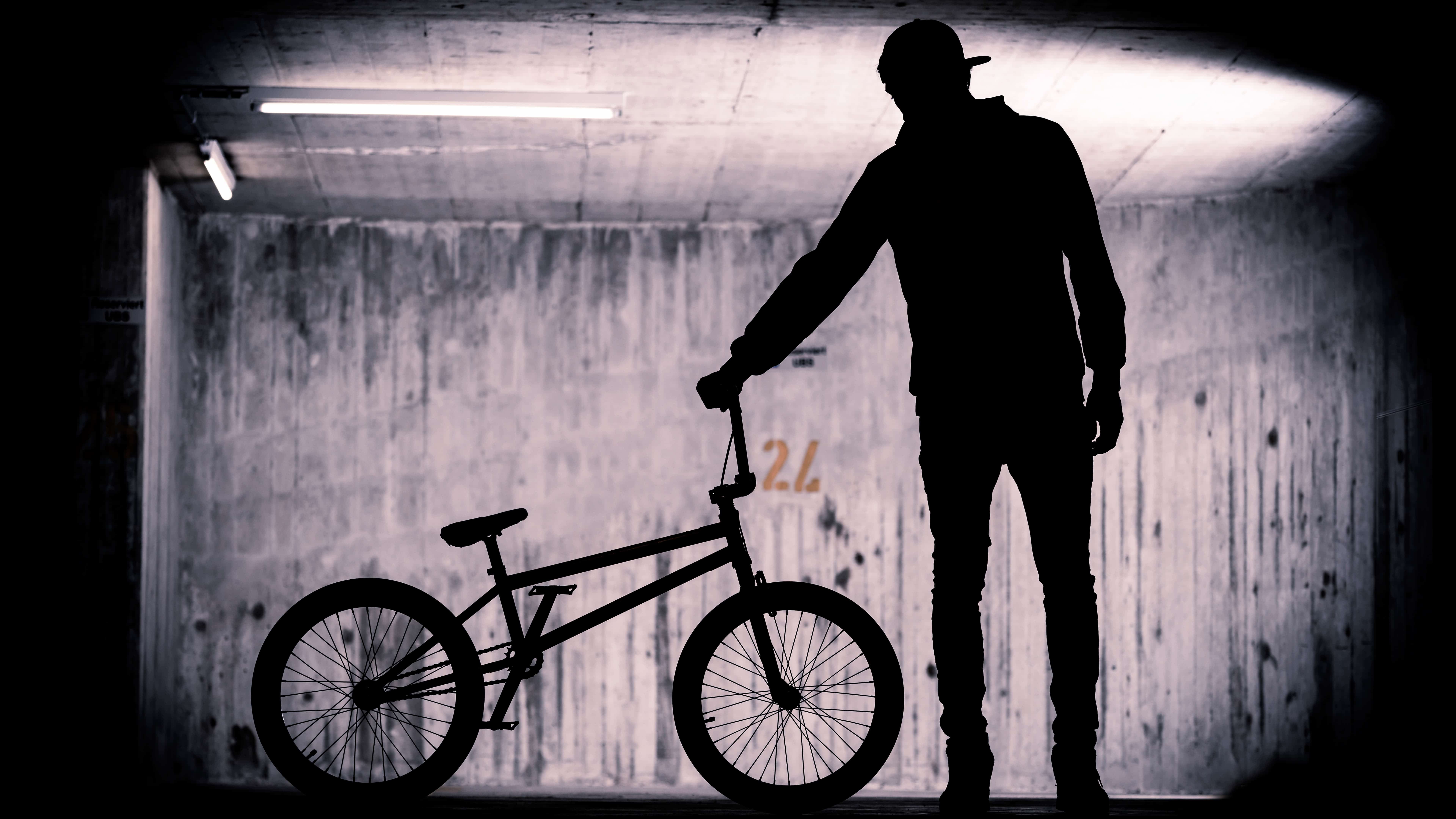 Bmx Rider Silhouette Uhd 8k Wallpaper Pixelz