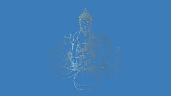buddha sitting on a lotus uhd 8k wallpaper