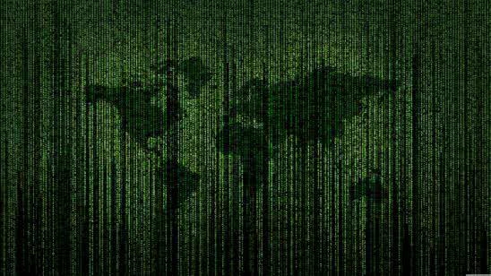 green matrix code world map uhd 8k wallpaper