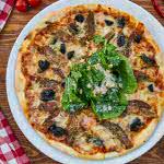 homemade meat and olives pizza uhd 8k wallpaper
