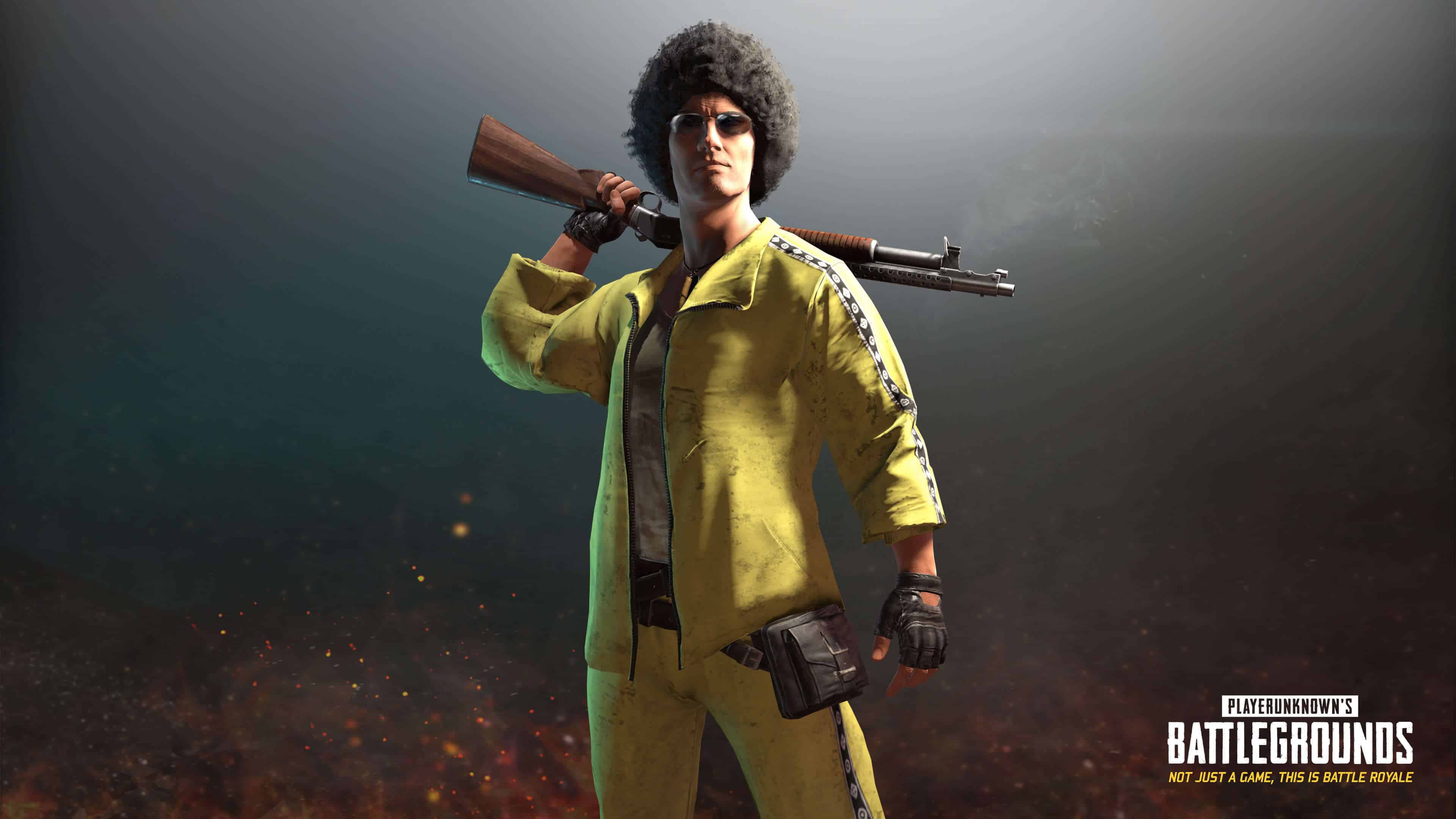 PUBG Player Unknown Battlegrounds Yellow Tracksuit Set UHD 4K Wallpaper