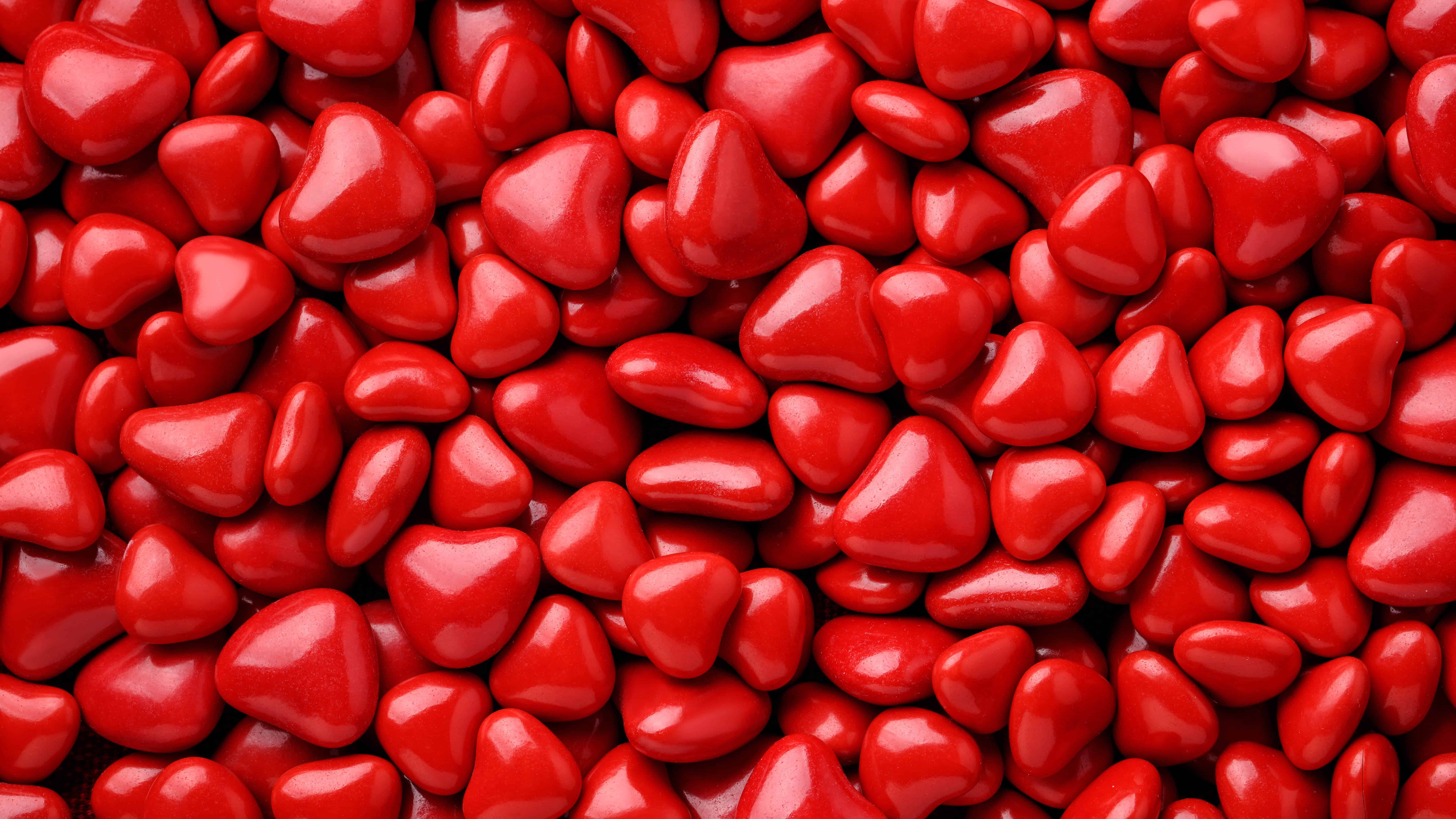 Red Candy Hearts Texture UHD 8K Wallpaper Pixelz