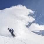 snowboarding in fresh powder uhd 4k wallpaper