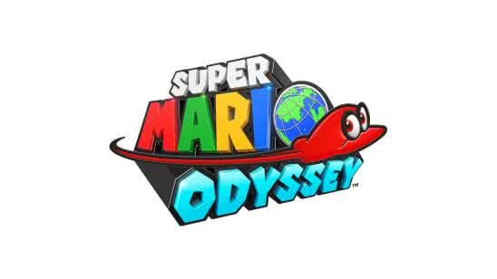 super mario odyssey logo uhd 8k wallpaper