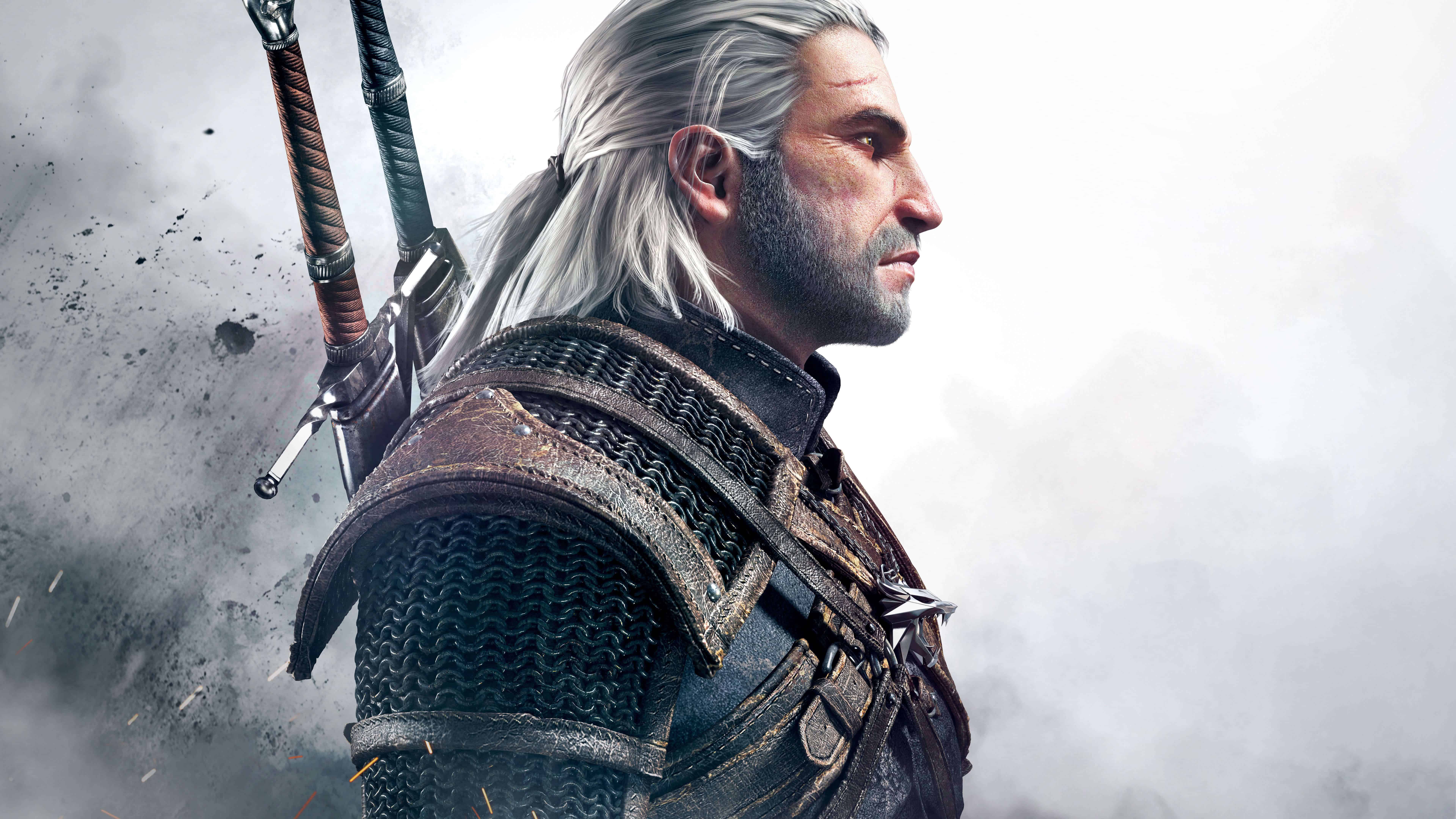Geralt Sword The Witcher 4K Wallpaper #3.2698