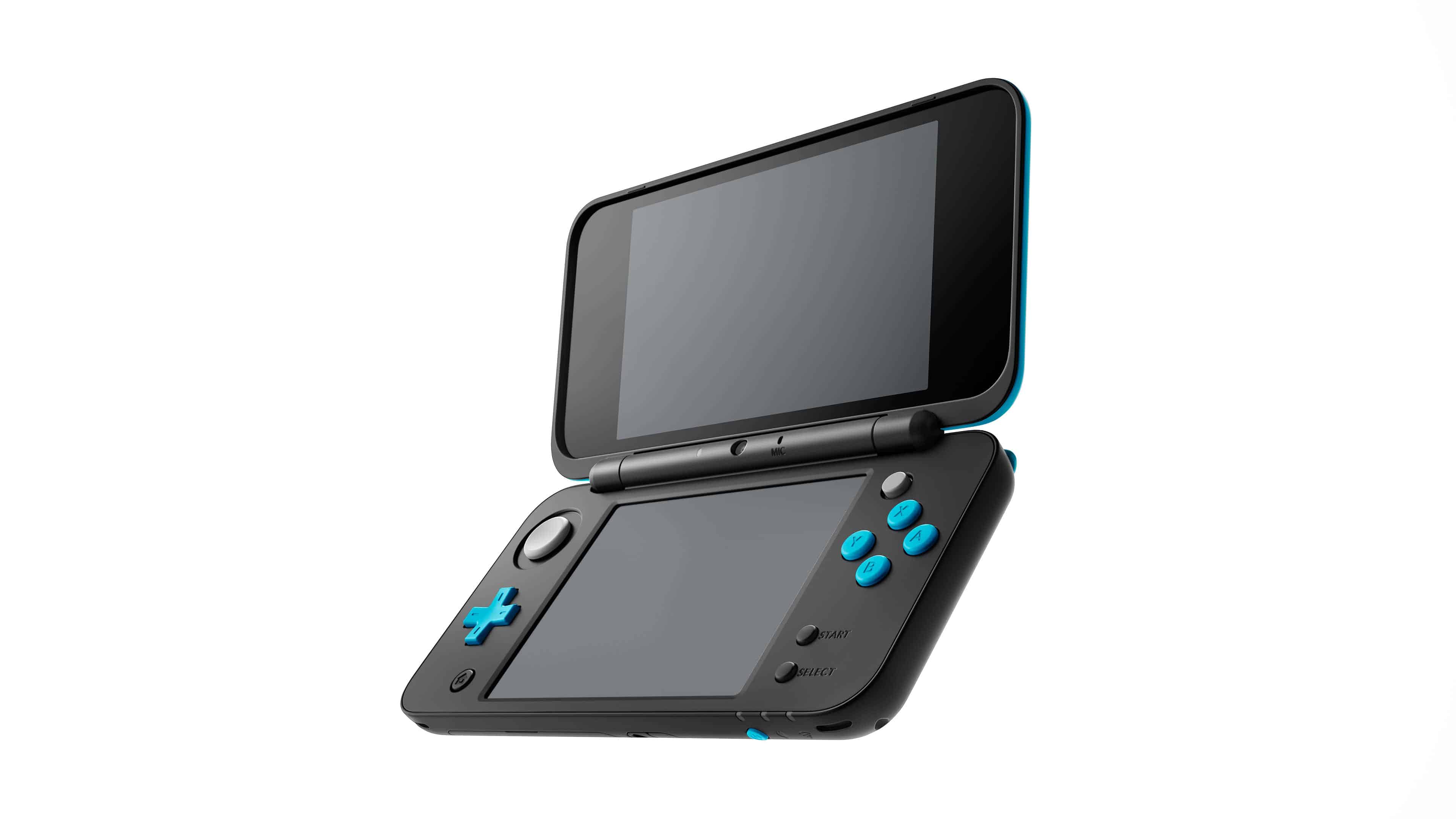 nintendo 2ds xl black and turquoise uhd 4k wallpaper