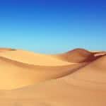 blue sky and desert dunes uhd 4k wallpaper