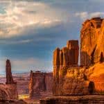 courthouse towers arches national park utah united states uhd 4k wallpaper