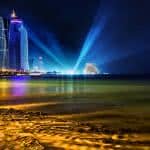 doha city skyline qatar uhd 4k wallpaper