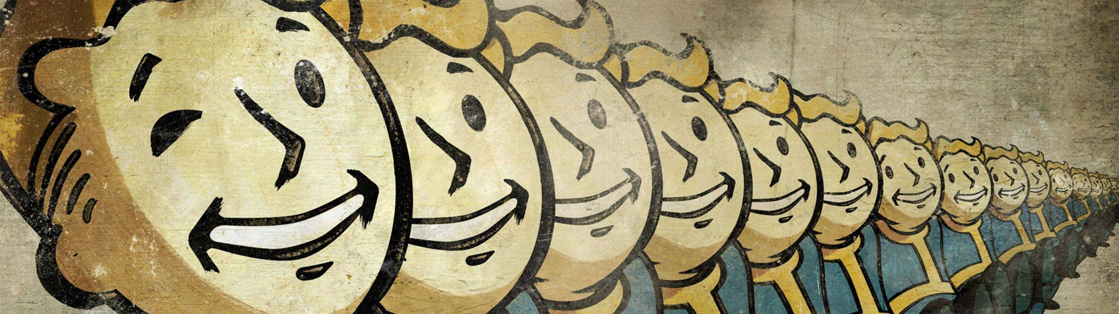 Fallout 4 Vault Boys Dual Monitor Wallpaper Pixelz