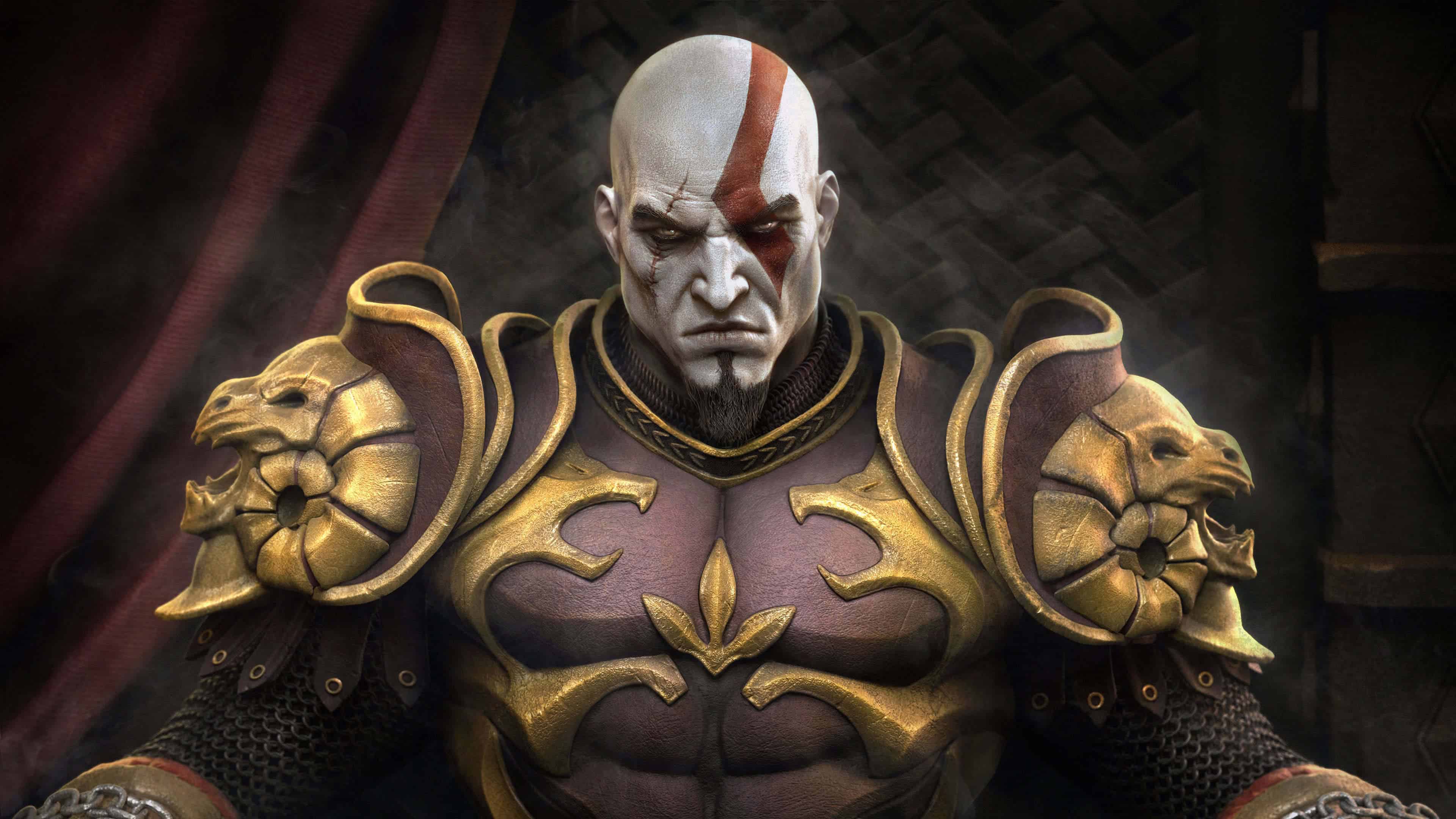 God Of War Kratos Throne UHD 4K Wallpaper | Pixelz