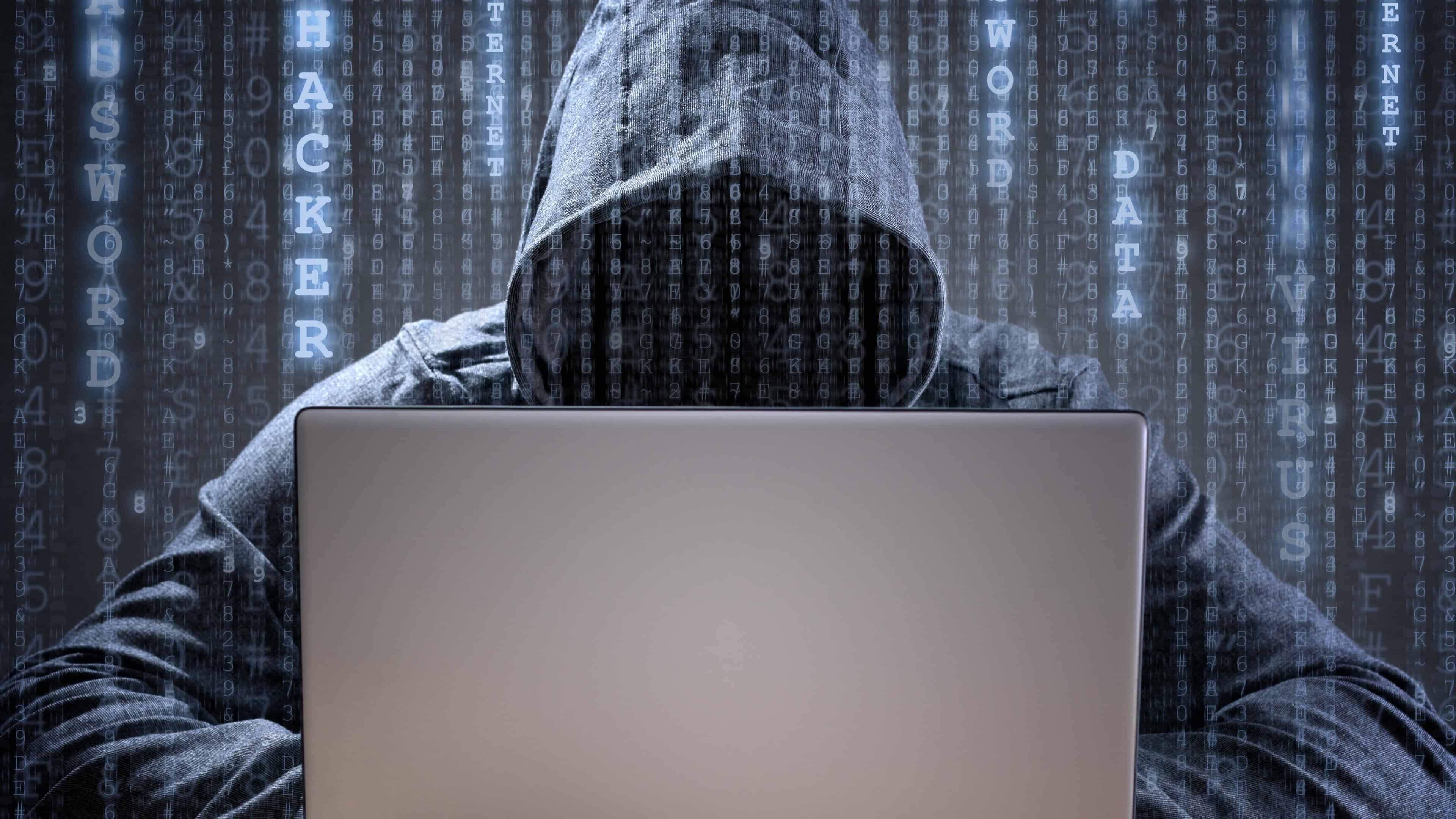 Cybersecurity Hacker With Laptop UHD 4K Wallpaper 