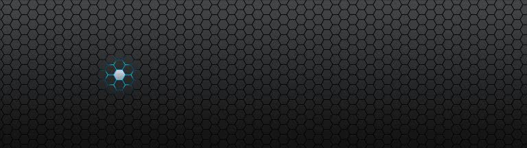 Octagon Pattern Black And Blue Dual Monitor Wallpaper 