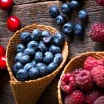 raspberry blueberry and cherry cones uhd 4k wallpaper