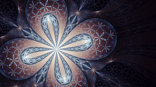 dark floral fractal wqhd 1440p wallpaper