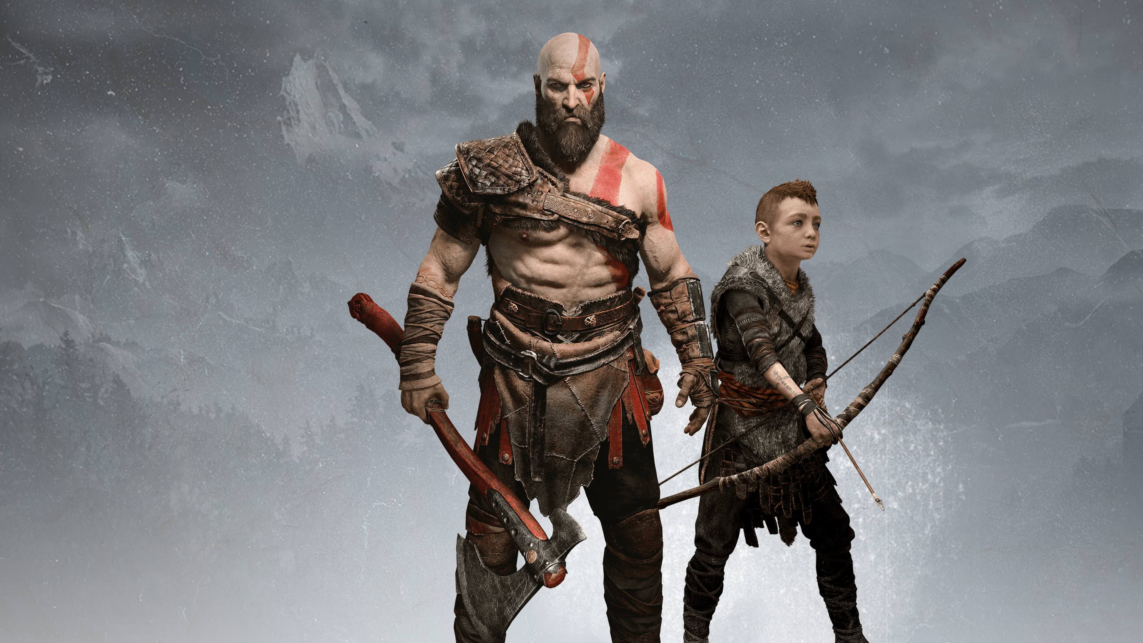 God Of War 4 Kratos And Atreus Uhd 4k Wallpaper Pixelz