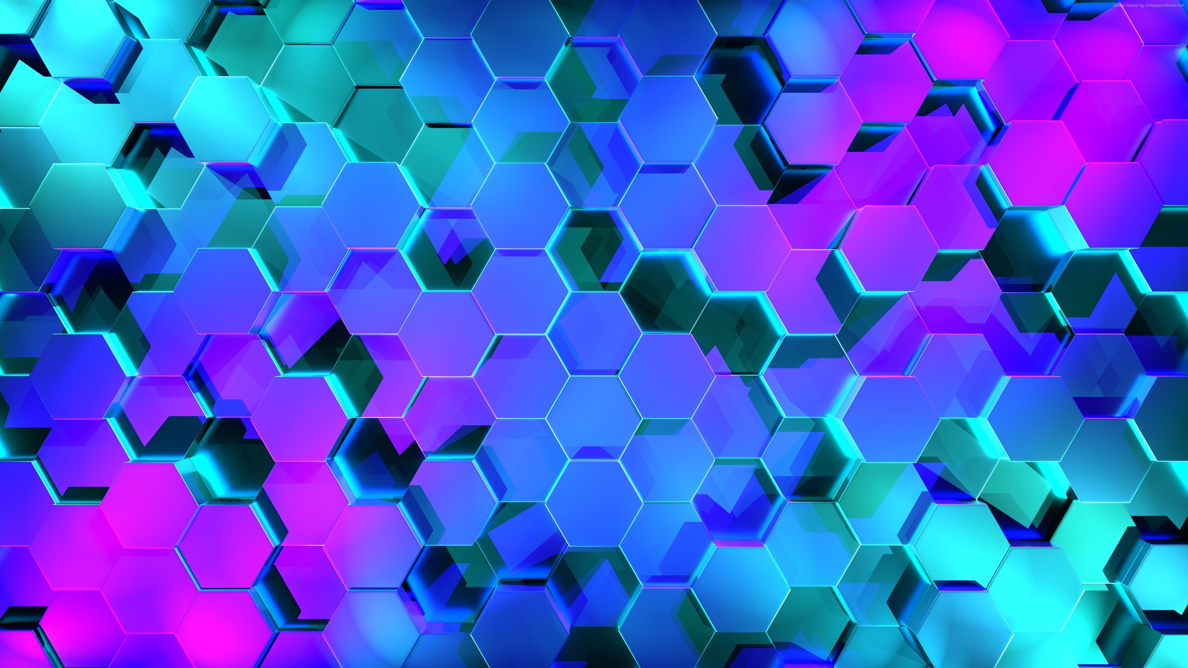 Hexagon Blue  Purple UHD 4K  Wallpaper  Pixelz