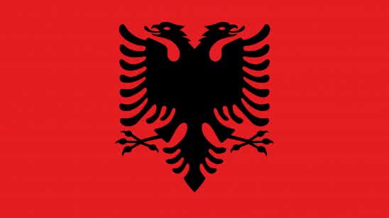 albania flag uhd 4k wallpaper