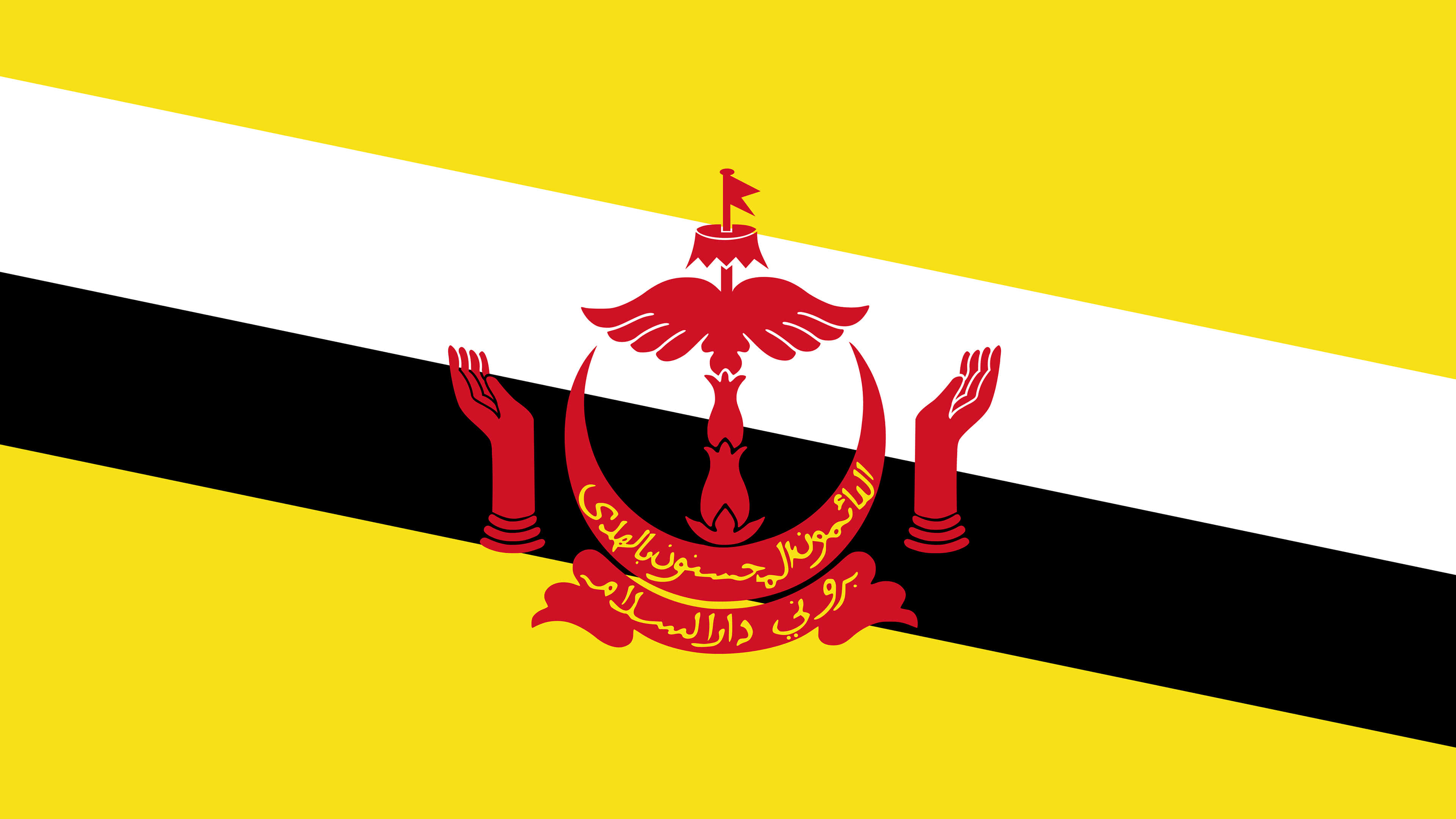 brunei flag uhd 4k wallpaper