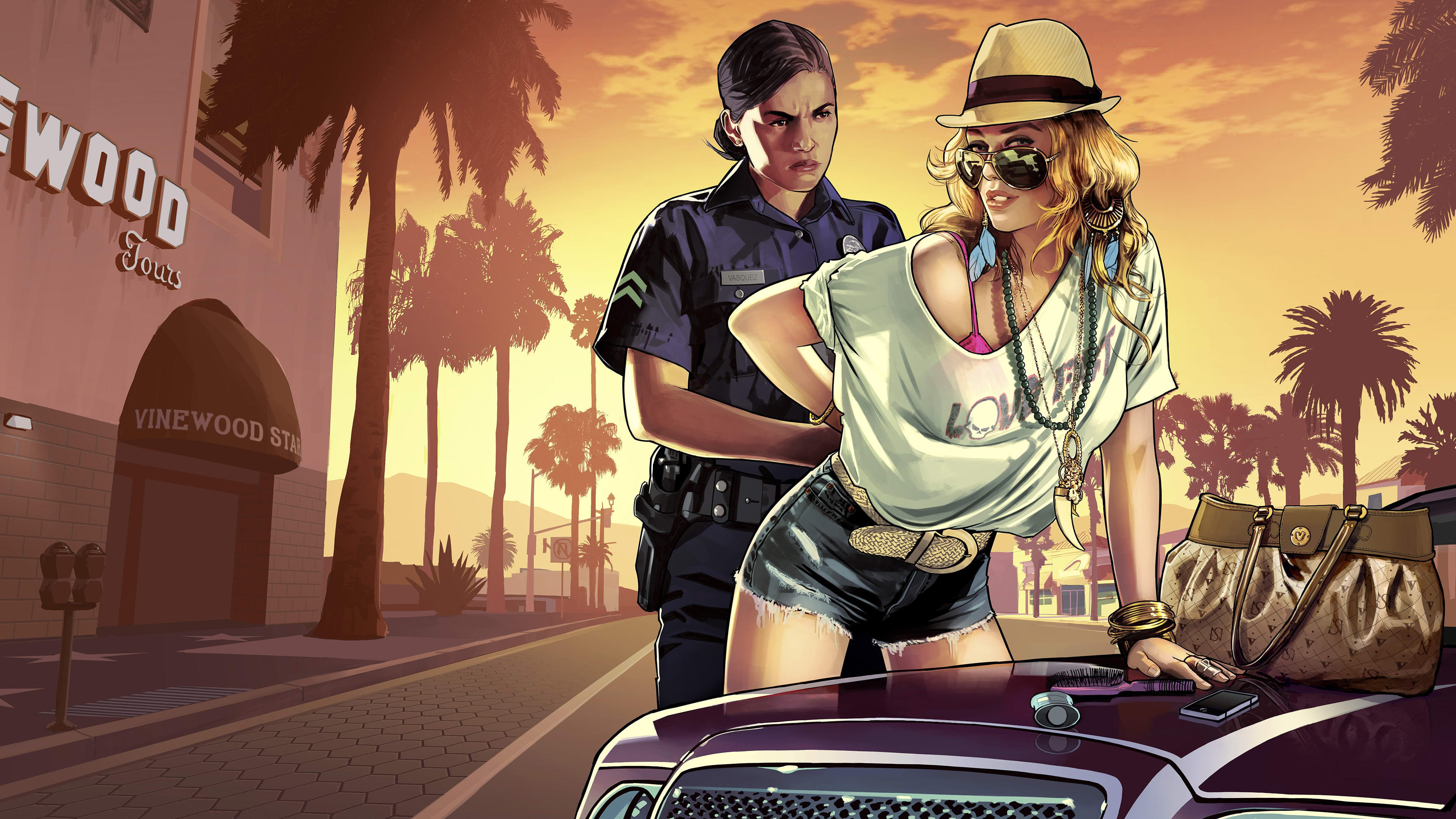 Grand Theft Auto 5 Female Police Uhd 4k Wallpaper Pixelz