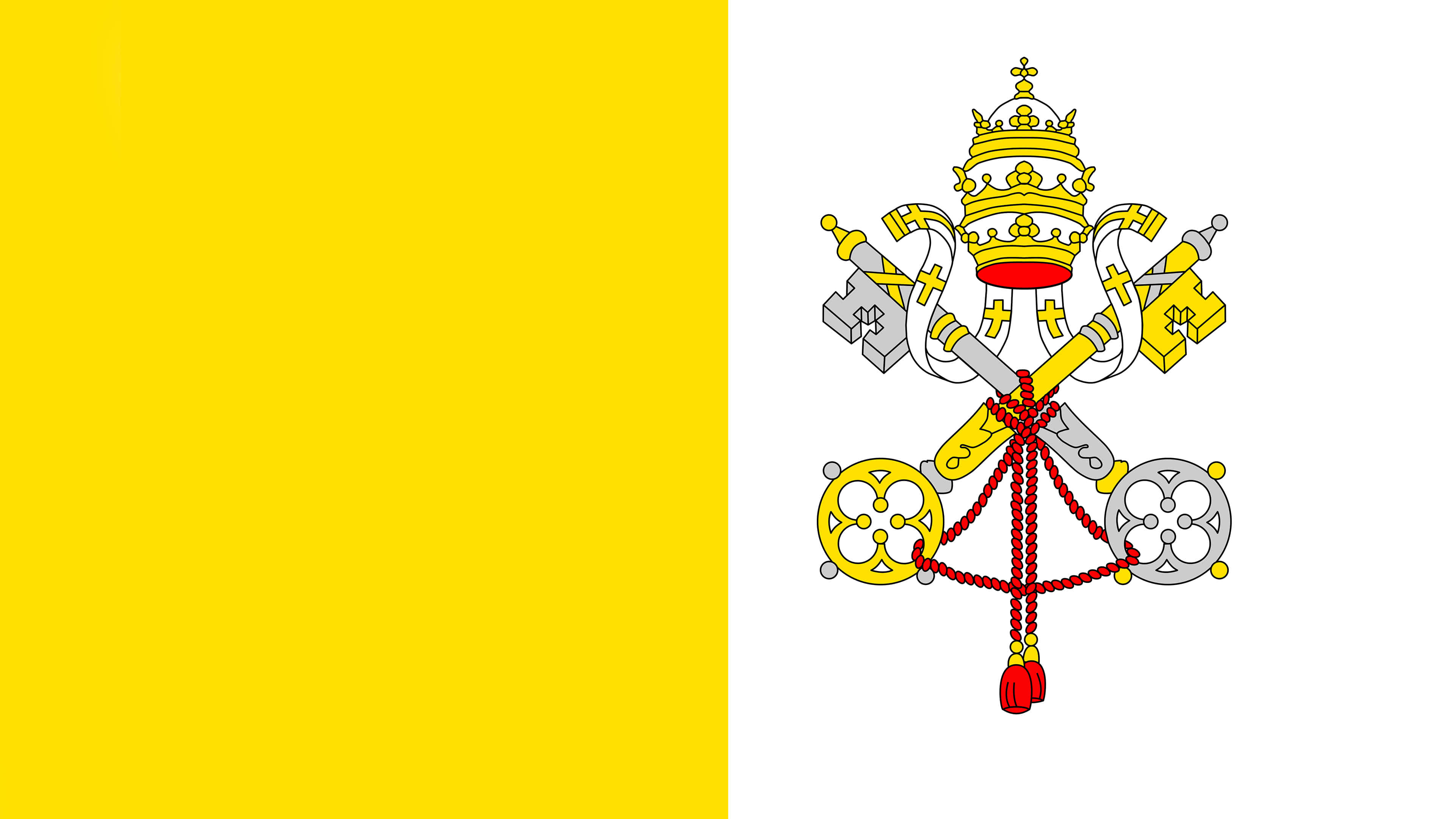 vatican city flag uhd 4k wallpaper