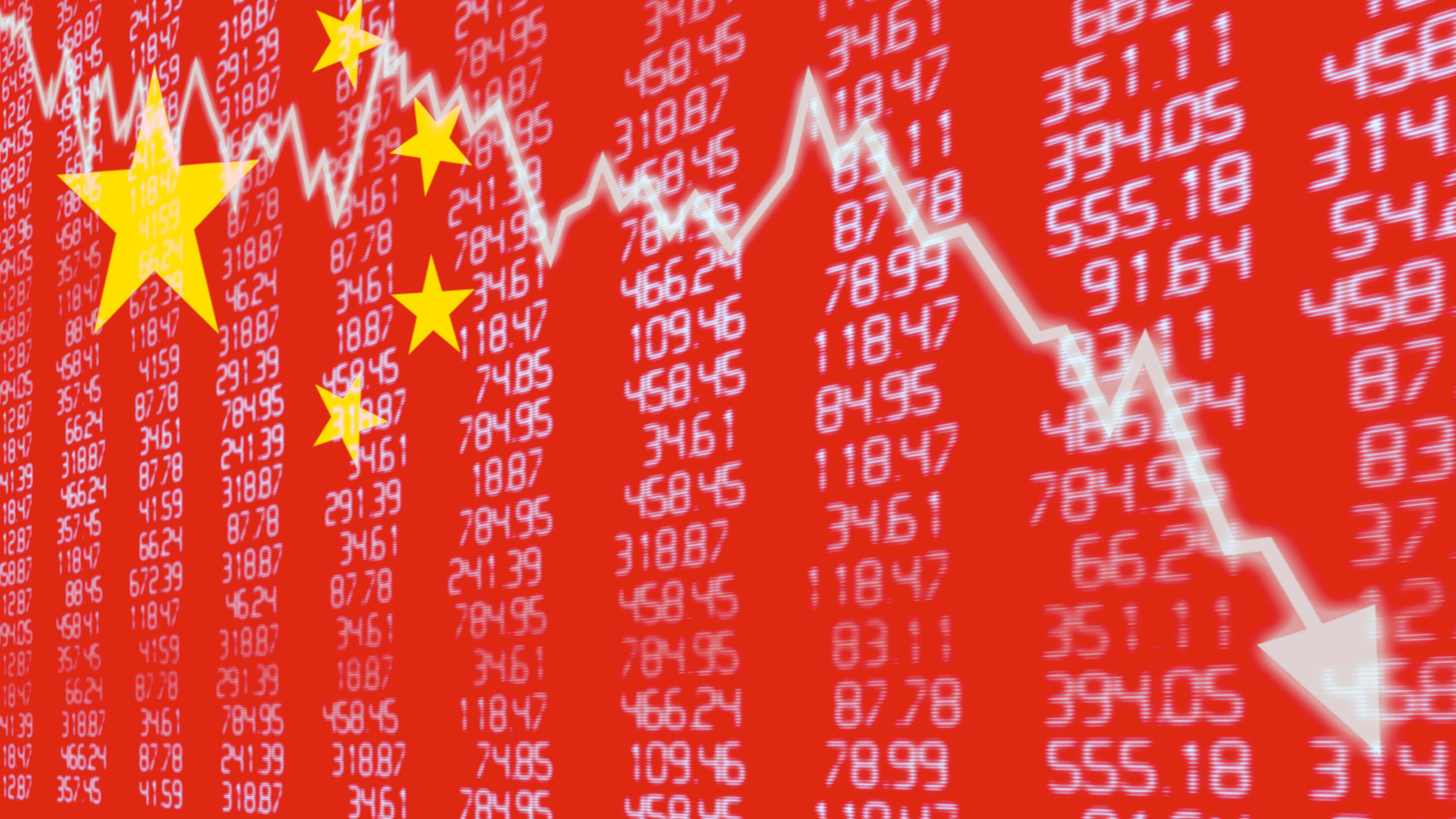 Chinese Stock Market Plunge UHD 4K Wallpaper 