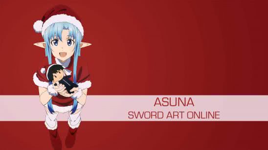 asuna christmas sword art online uhd 4k wallpaper