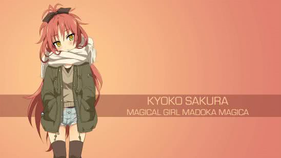 kyoko sakura magical girl madoka magica uhd 4k wallpaper