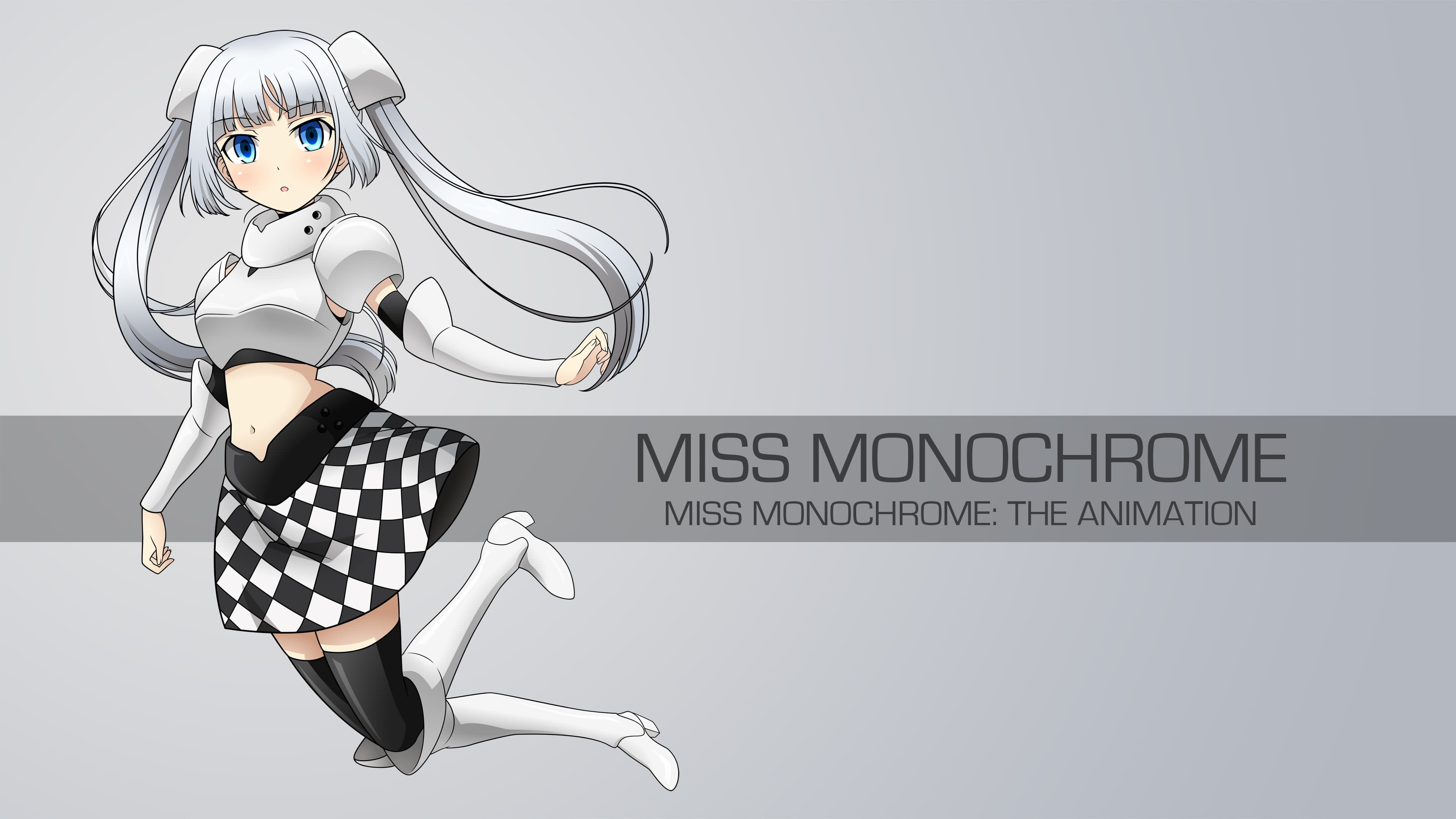 miss monochrome miss monochrome the animation uhd 4k wallpaper