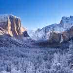 el capitan rock formation winter yosemite national park california united states 4k wallpaper