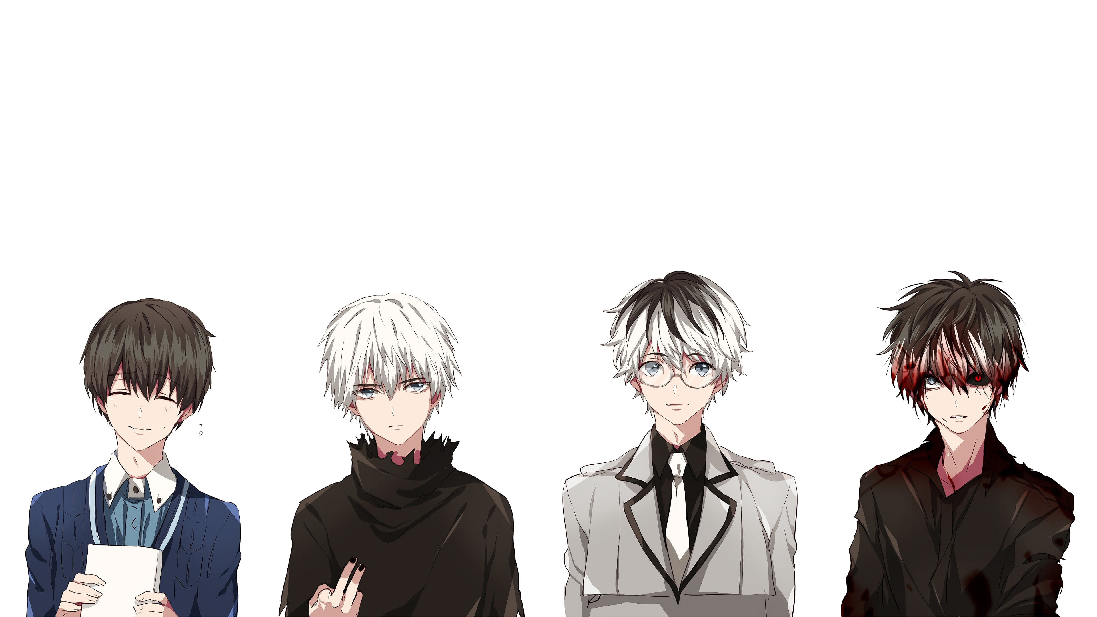 Tokyo Ghoul Ken Kaneki Personalities UHD 4K Wallpaper