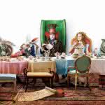 alice adventures in wonderland tea party table wqhd 1440p wallpaper