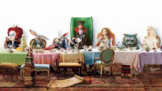 alice adventures in wonderland tea party table wqhd 1440p wallpaper