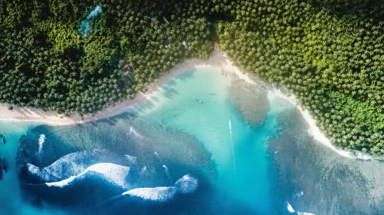 tropical beach aerial view uhd 4k wallpaper
