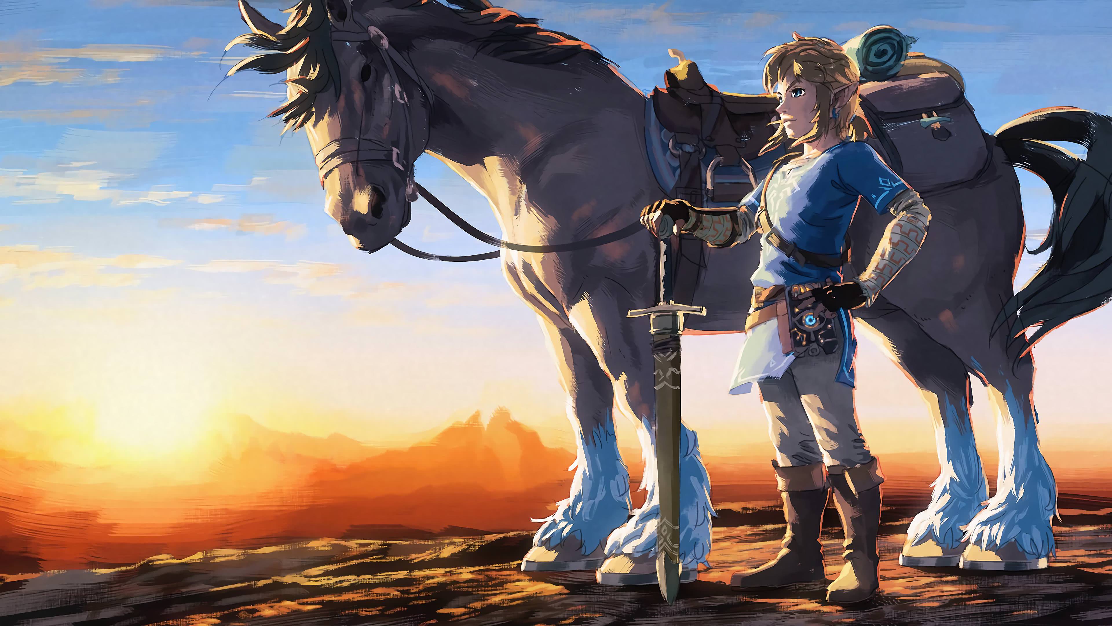 Wild Link And Horse UHD 4K Wallpaper