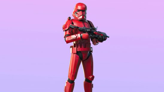 fortnite the new trilogy set sith trooper skin outfit uhd 4k wallpaper