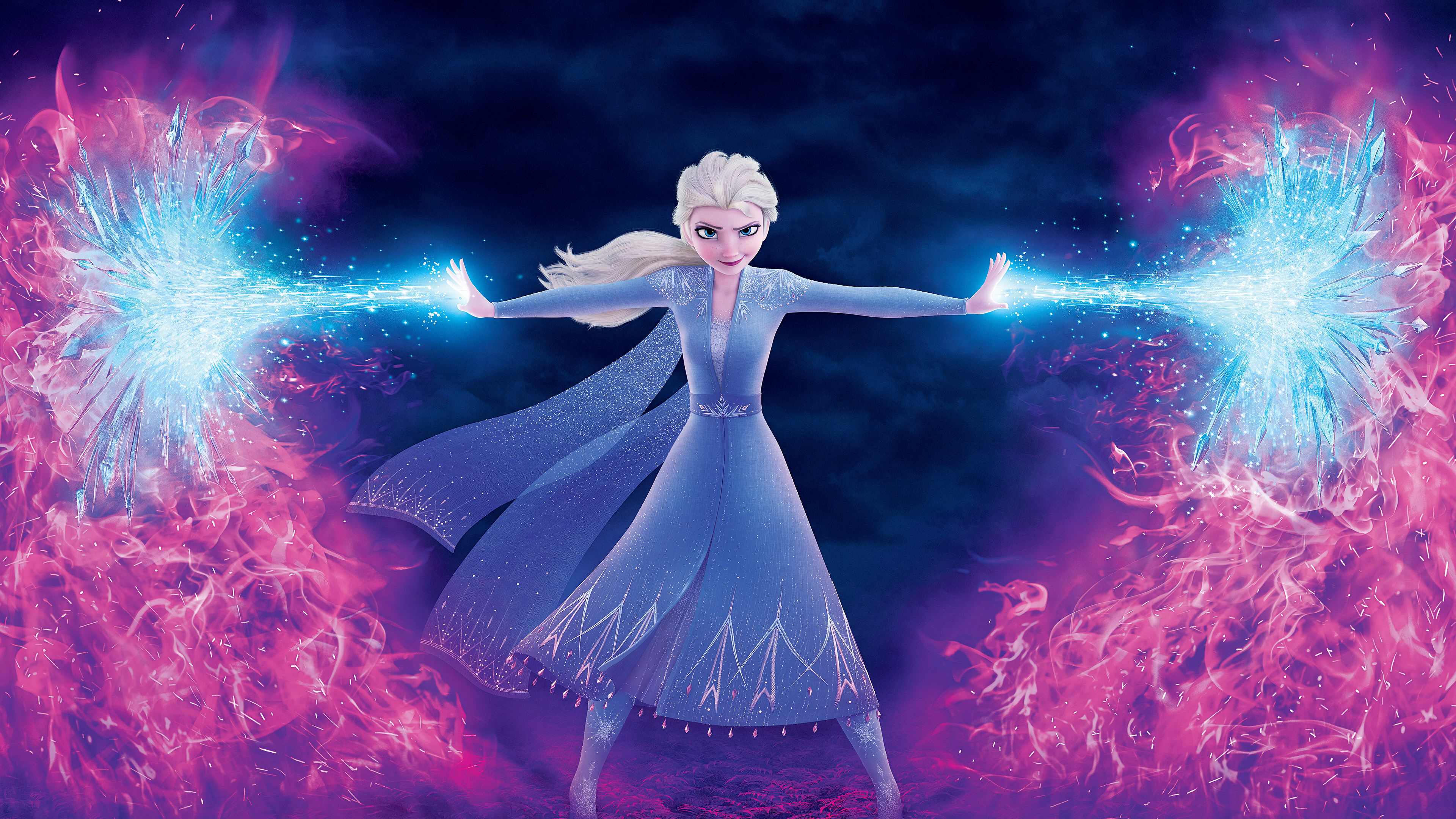 Frozen 2 Elsa Anna Poster Character 4K Wallpaper 7436