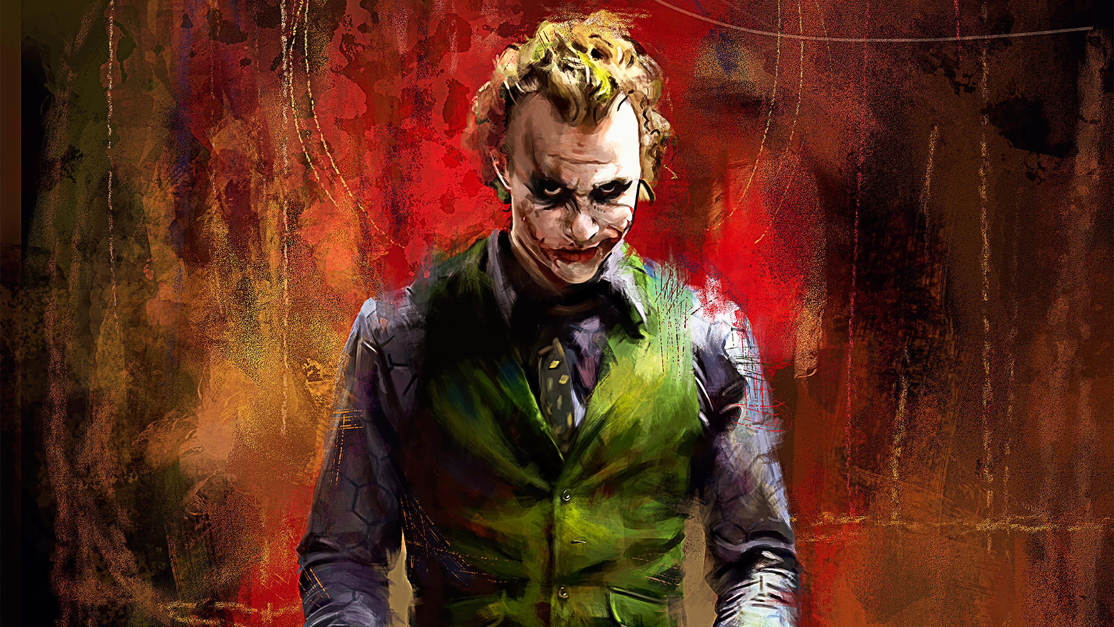 Joker Heath Ledger Painting UHD 4K Wallpaper | Pixelz