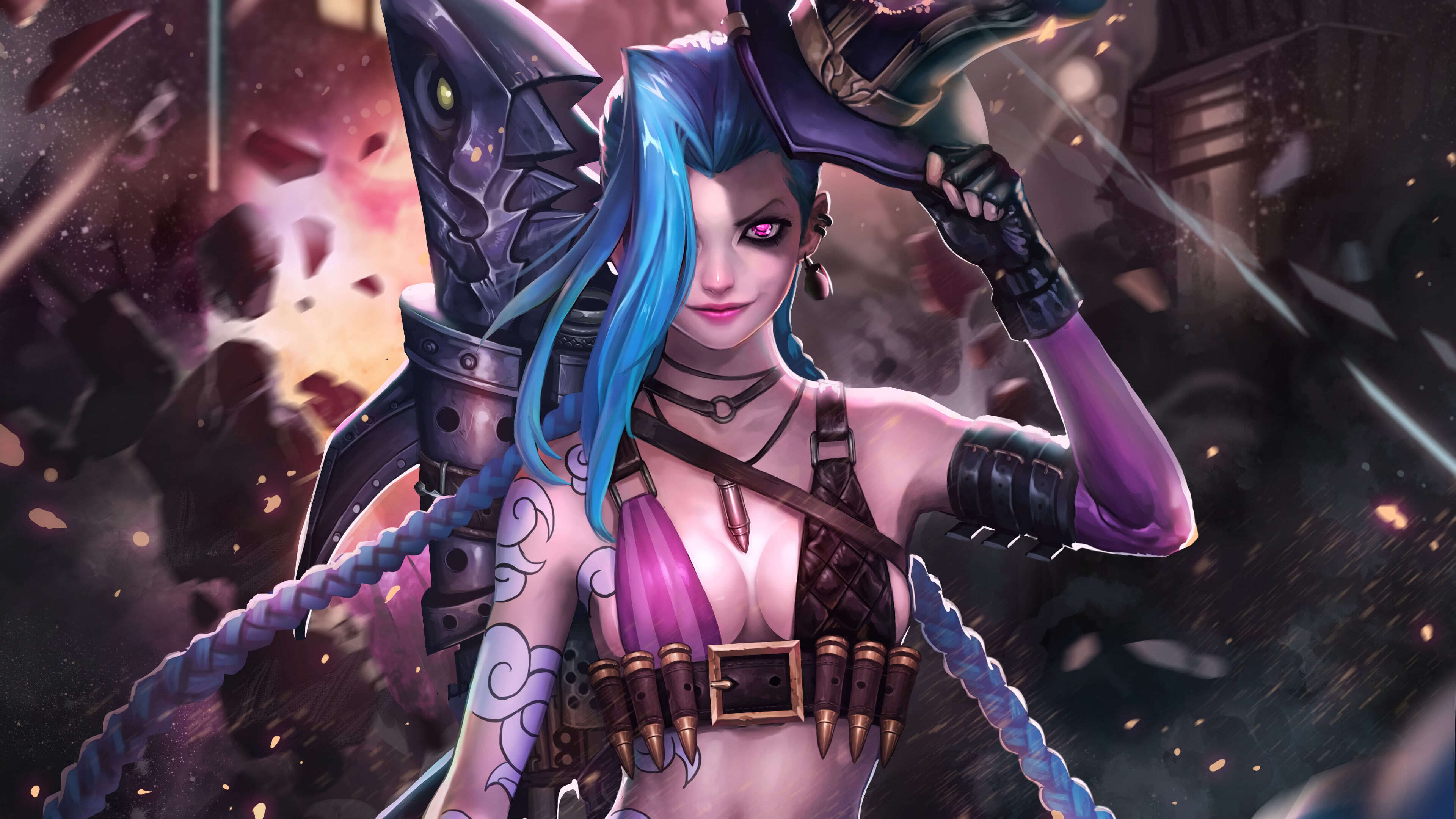 Jinx Wallpaper 4K Arcane League of Legends 7258